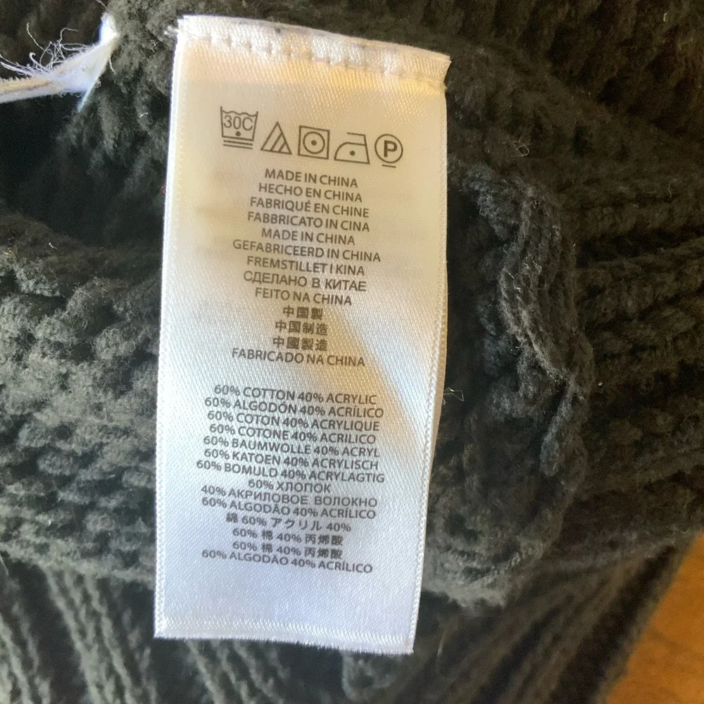Michael Kors Black Knit Sweater Cape with Sleeves - Picture 10 of 10